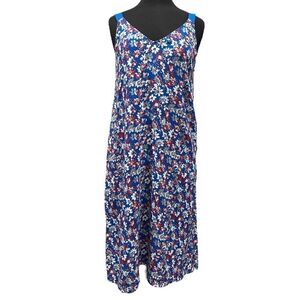 rag & Bone Estell Floral Crepe Sleeveless Midi Dress Sz S